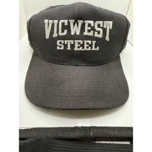 Vintage Vicwest Steel Otto Snapback Hat Black Green Under Brim 90s